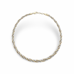 Sterling Silver & 18K Two Tone Overlay Woven Spring Italia Necklace
