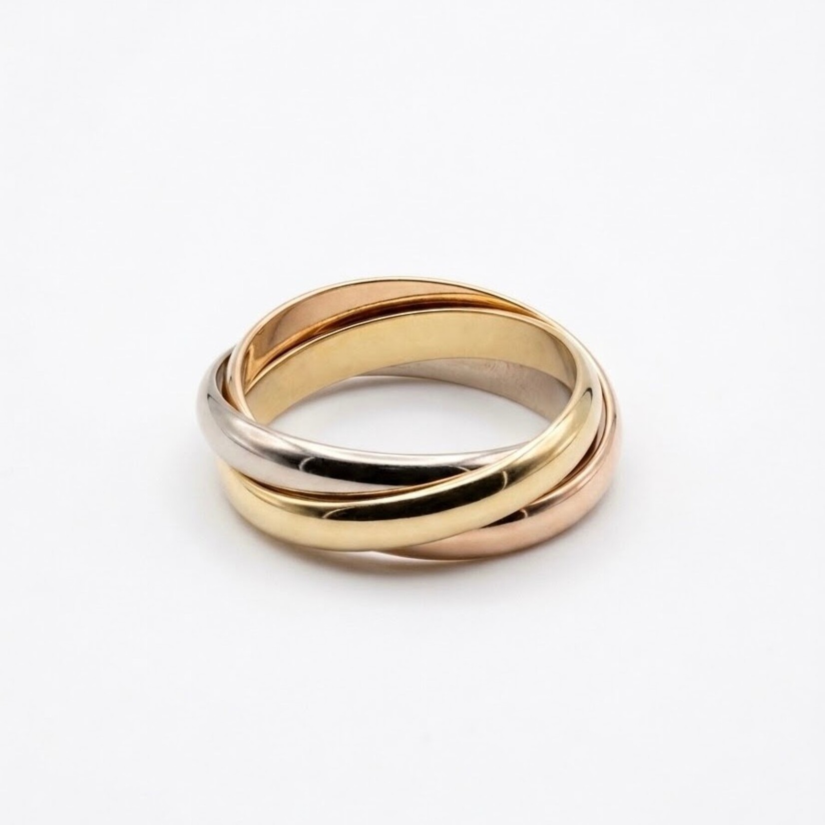 14K Tri Color Gold Rolling Ring