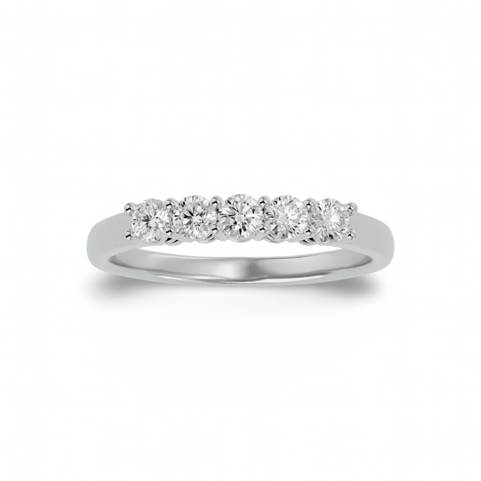 18K White Gold 1/4 Carat Diamond Band
