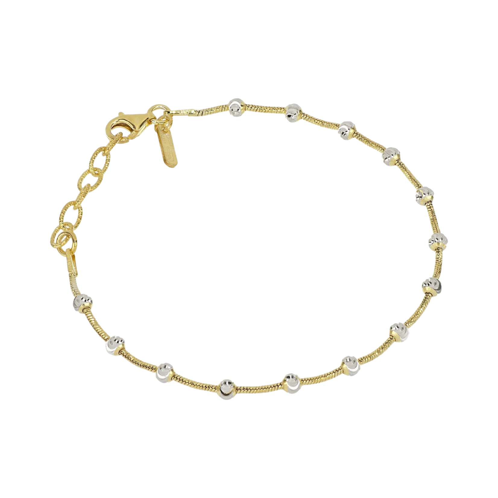 Sterling Silver & 18K Yellow Gold Overlay Sfera Italia Bracelet