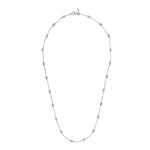 Sterling Silver Oval Moon Station Italia Necklace
