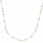 Sterling Silver & 18K Yellow Gold Overlay Round Moon Station Italia Long Necklace