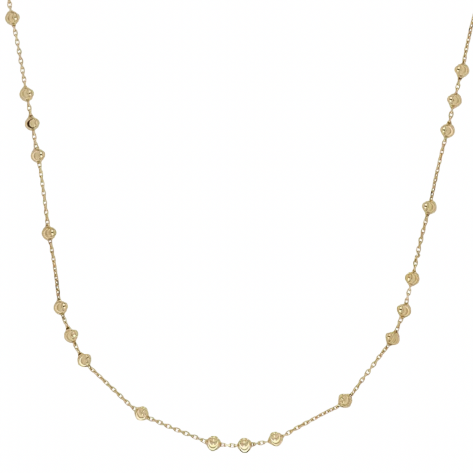 Sterling Silver & 18K Yellow Gold Overlay Round Moon Station Italia Long Necklace