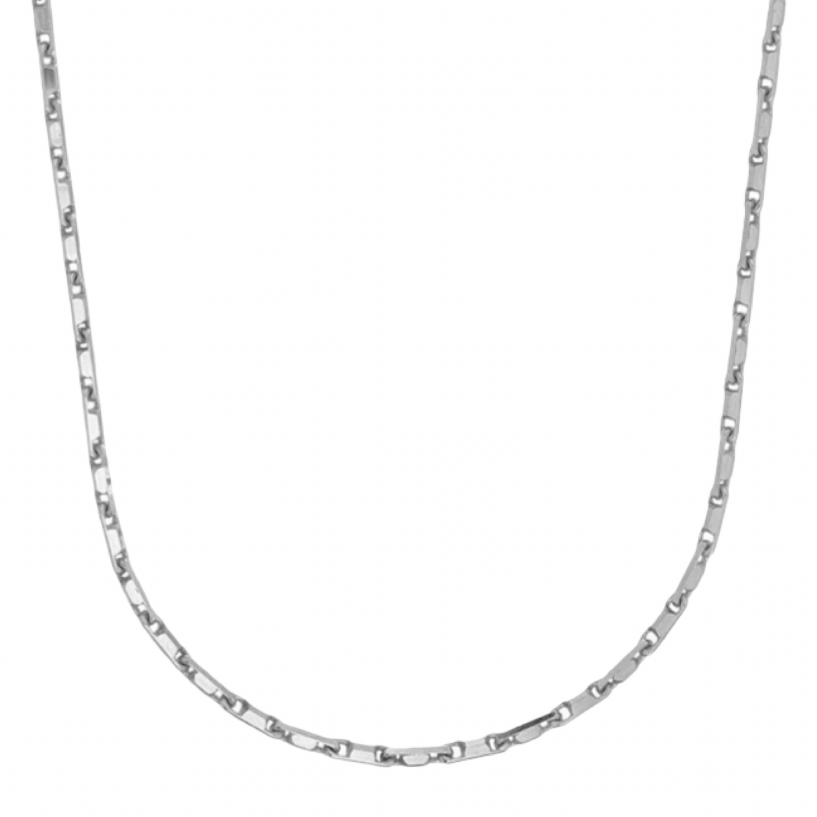 Sterling Silver Geo Link Necklace