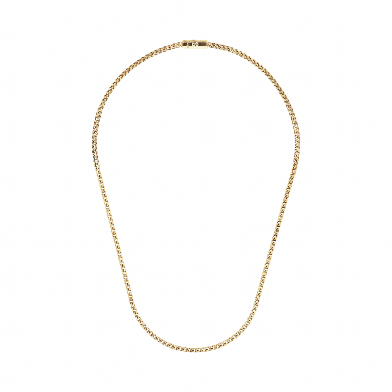 Sterling Silver & 18K Yellow Gold Overlay Fishbone Link Necklace