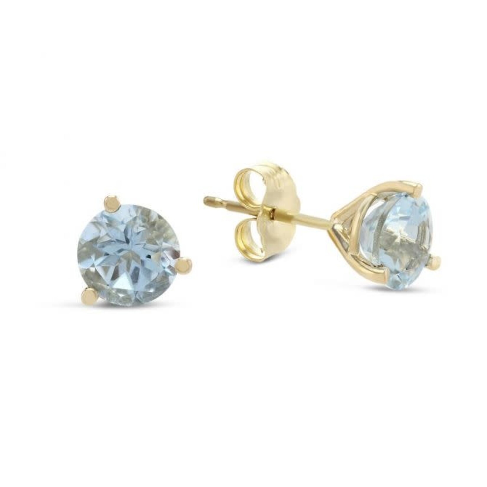 14KY Aquamarine Martini Studs 0.48ctw