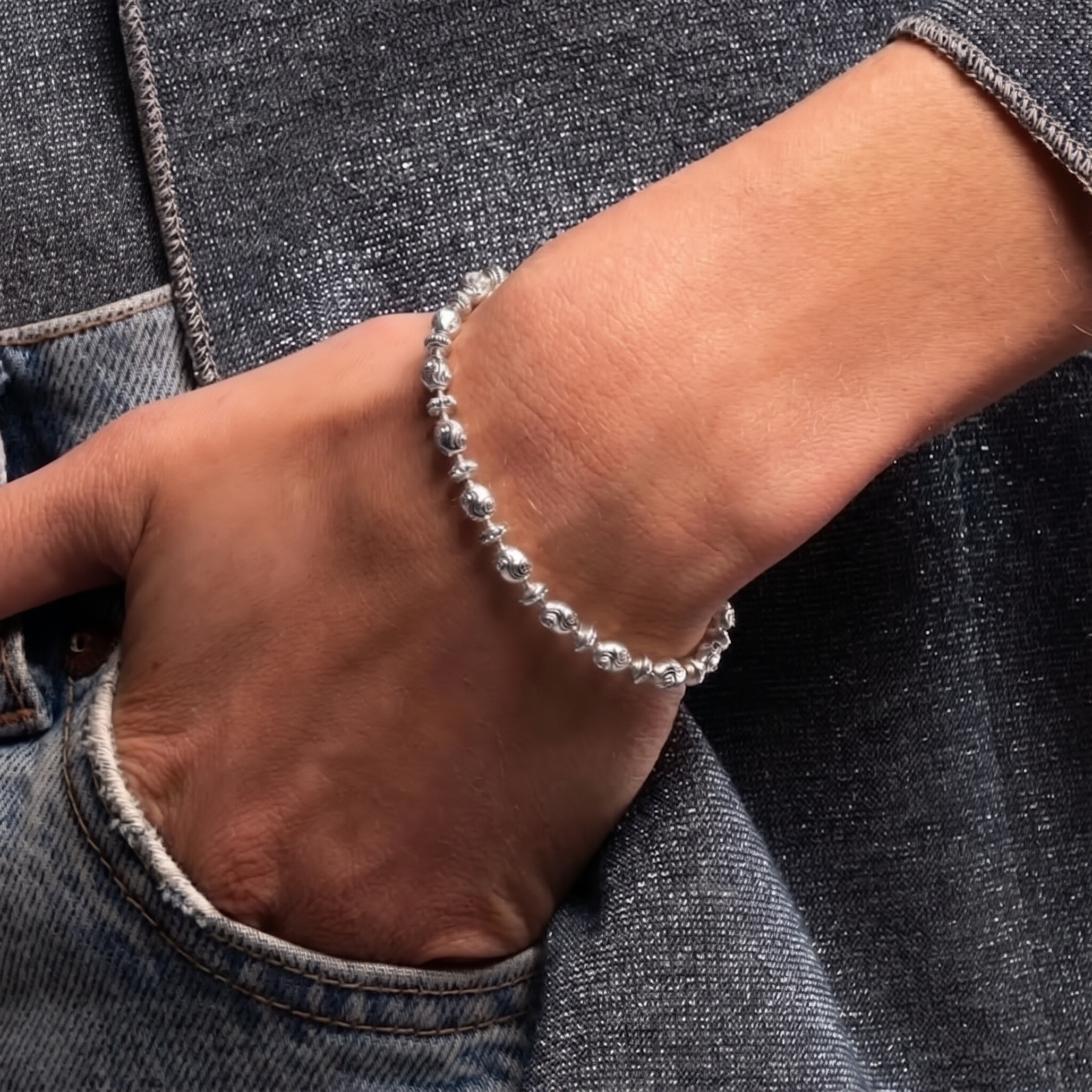 Sterling Silver Saturno Italia Bracelet