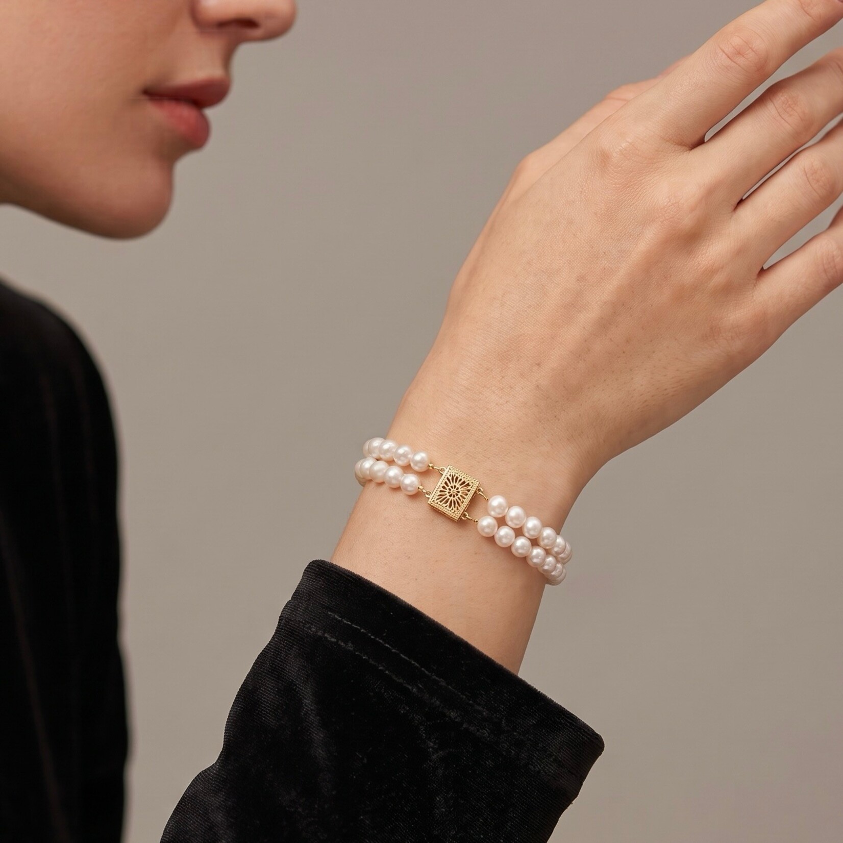 Akoya Pearl Double Strand Bracelet