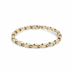18K Yellow & White Gold Gents Sphere Link Bracelet