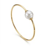 18K Yellow Gold South Sea Pearl Bangle