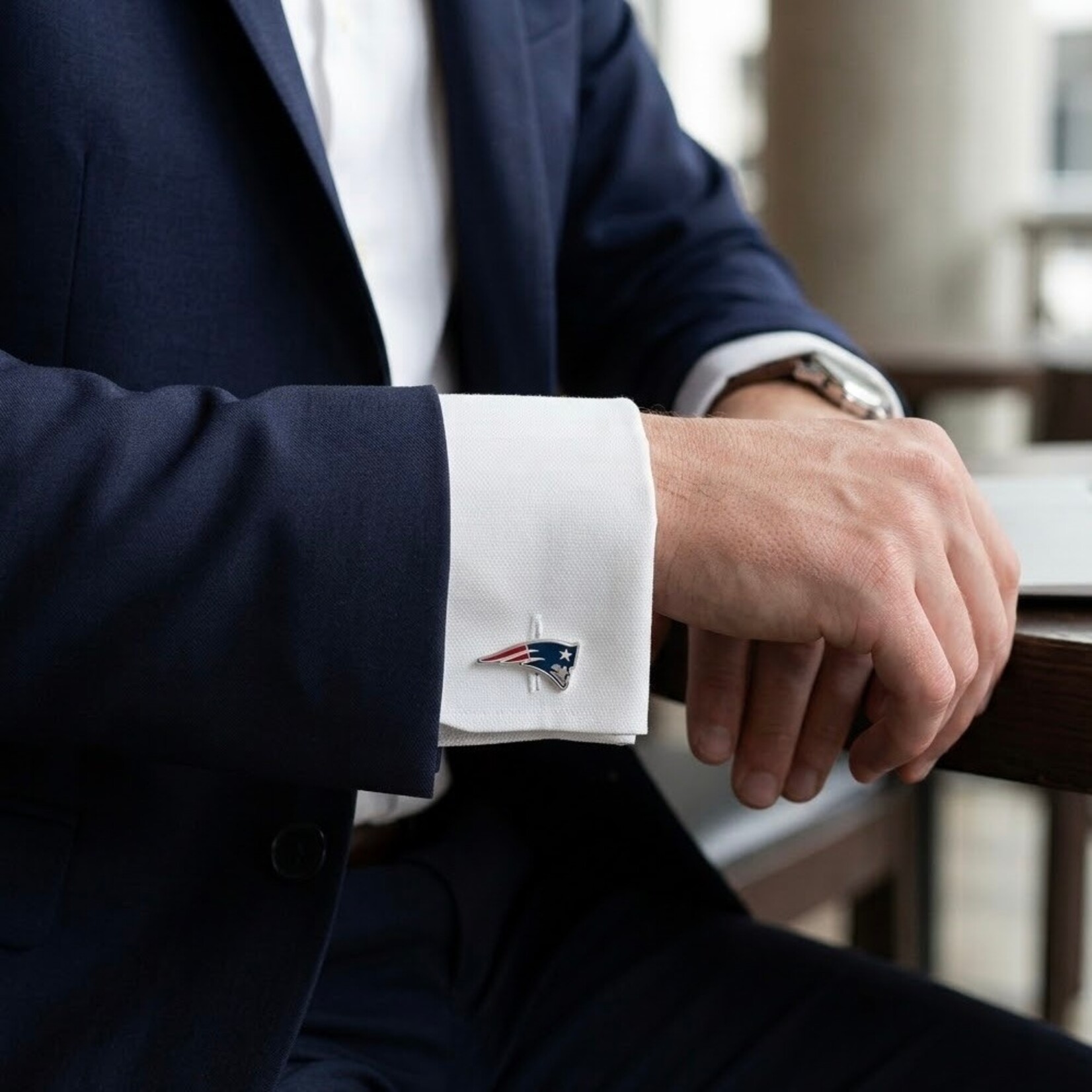 Patriots Cut Out Cufflink