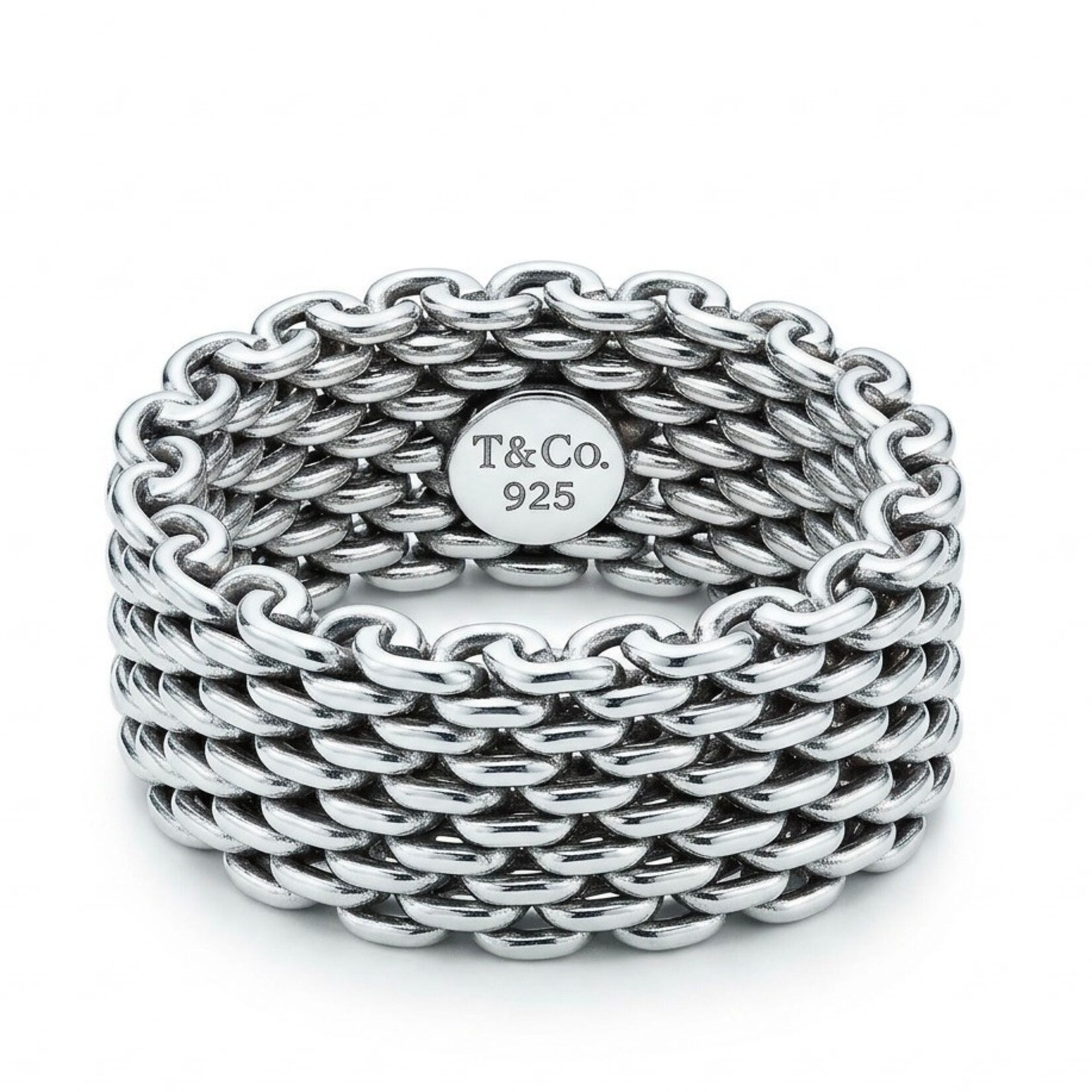 Sterling Silver Tiffany Somerset Mesh Ring