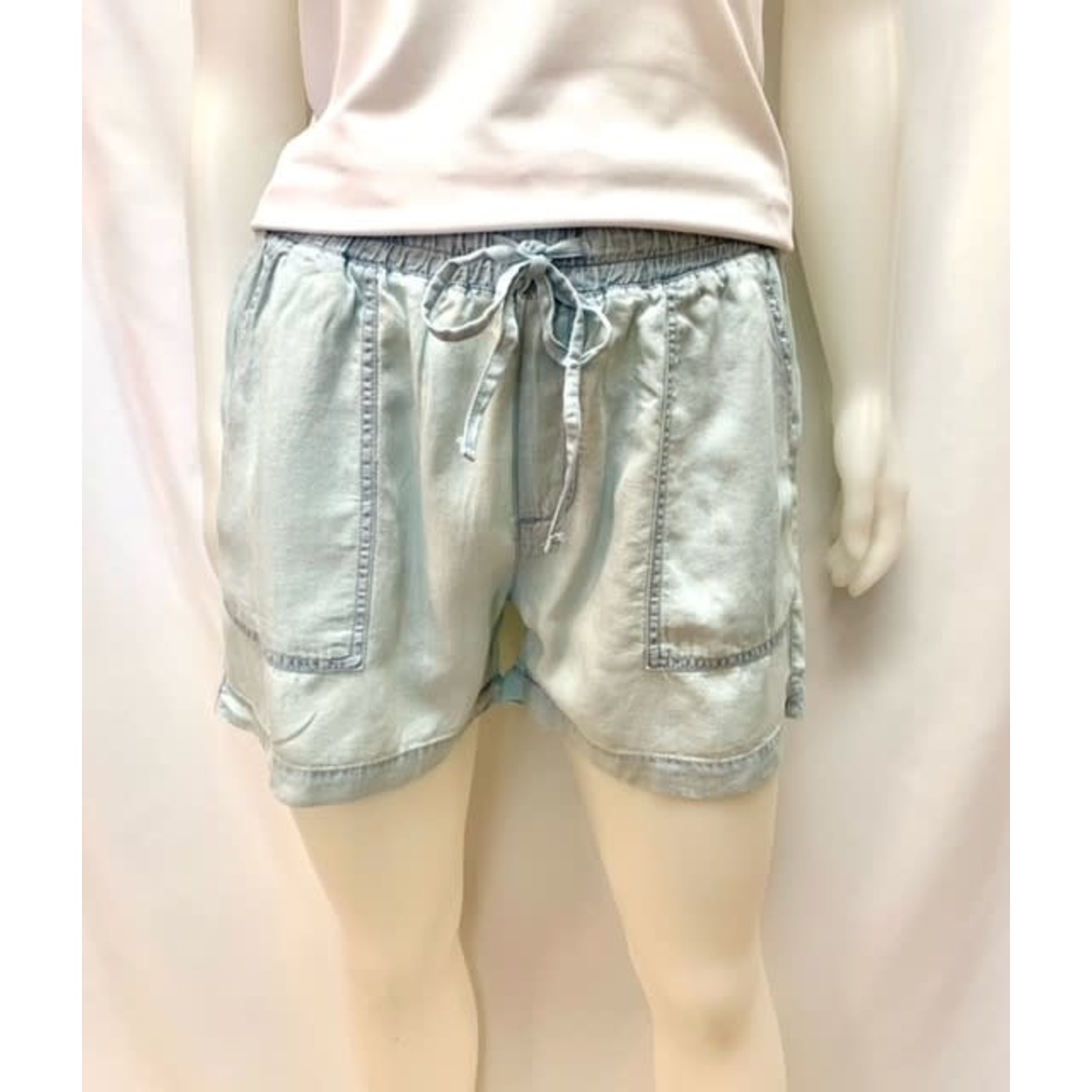 Silver Tencel short shorts