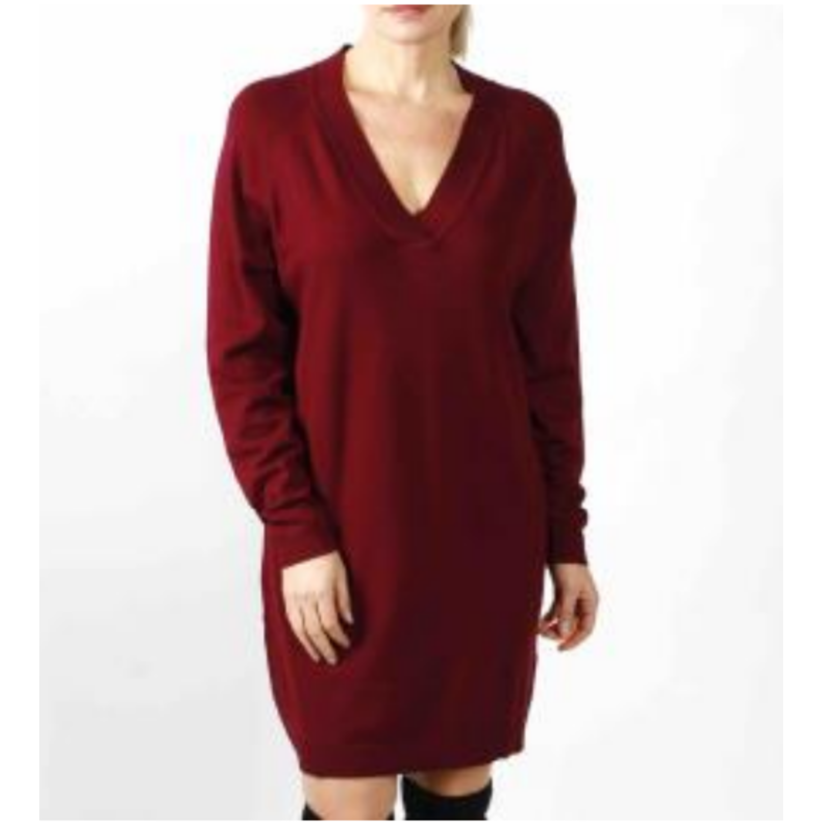 Lois V neck sweater dress