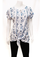 Creations Sleevless Print Top with Front Tie