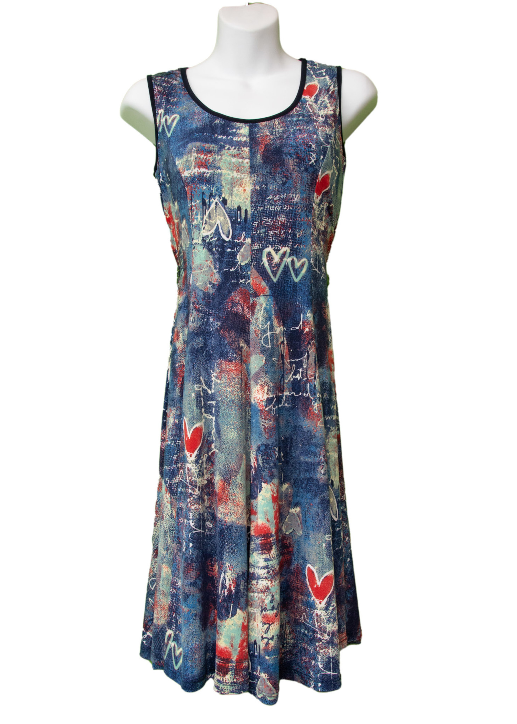 Julia Divina Sleevless Print Flounce Dress