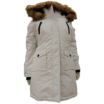 Hooded parka with fur lined hood