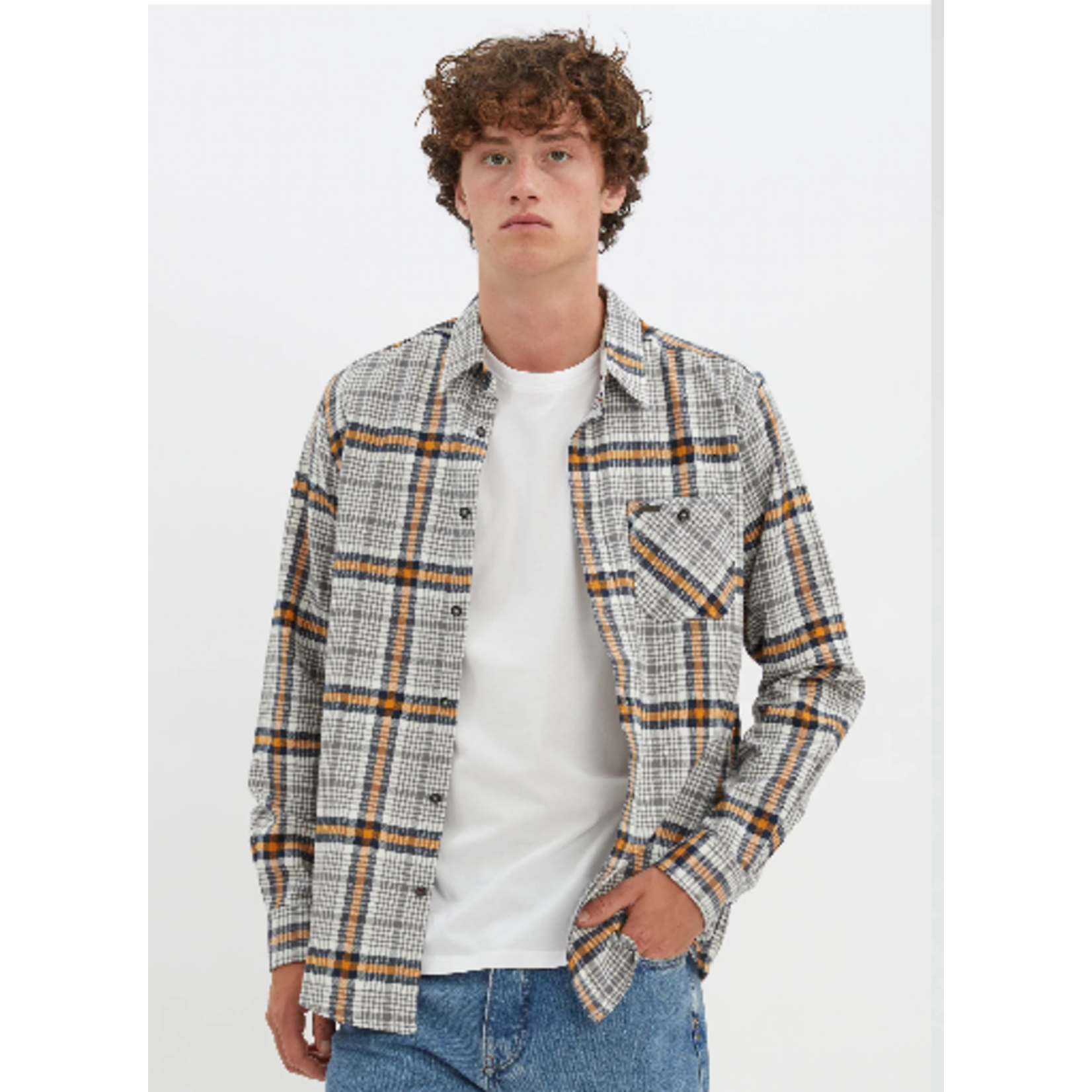 Point Zero Micro long sleeve brushed flannel shirt