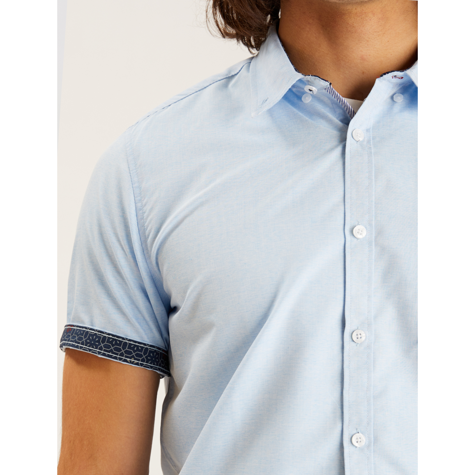Point Zero Point Zero short sleeve poly/cotton solid shirt