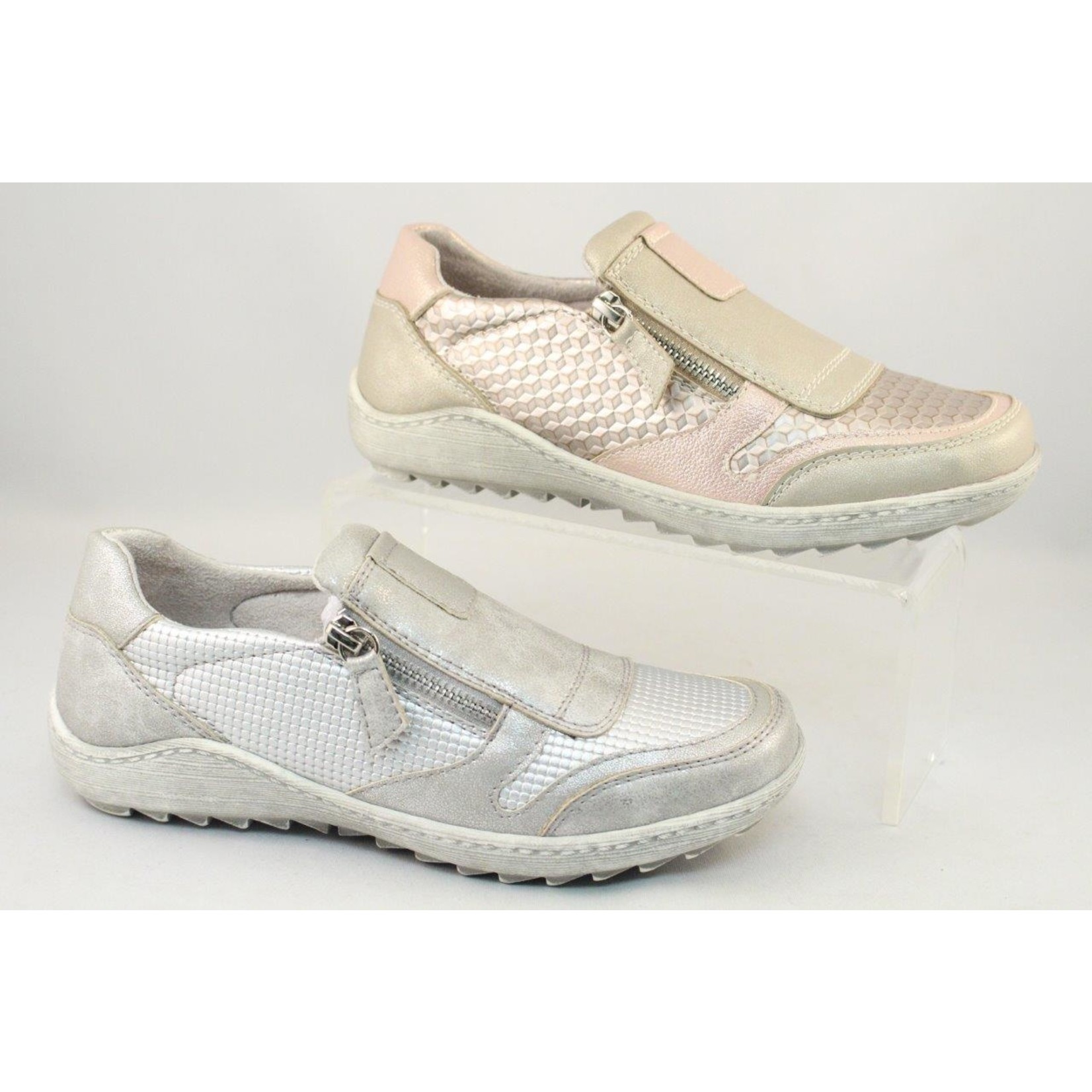 Soft Comfort Soft Comfort closed sneaker with zipper Only available in grey