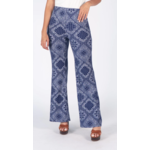 Isca Bell bottom print pant with elastic waist