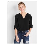 Point Zero V-neck adjustable sleeve blouse comes in two colors