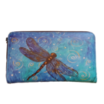 temptation Dragonfly print wallet with long strap