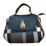 temptation Small flap plaid shoulder bag with top handle and extra crossbody strap