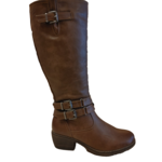 Taxi Tall waterproof boot with buckles and inside zip with extra zip to adjust calf width