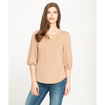 Spense Ladies 3/4 sleeve blouse with chain link front