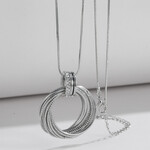 fashion jewelry Multi rings necklace