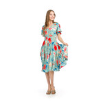 Papillon Floral short sleeve dress with pockets
