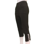 Pull on stretch capri with slits