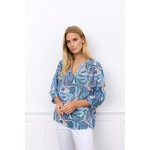 Soya Concept V-neck 3/4 sleeve paisley blouse