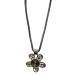 fashion jewelry Flower silver tone necklace