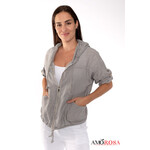 Amorosa Linen zip hoodie shirt/cover up