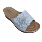 Soft Comfort Slip on velcro sandal with flower