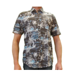 Point Zero Mens travel 4 way stretch dry edition short sleeve print shirt