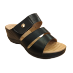 Miss Sweet Ladies wedge open toe sandal with velcro adjustment