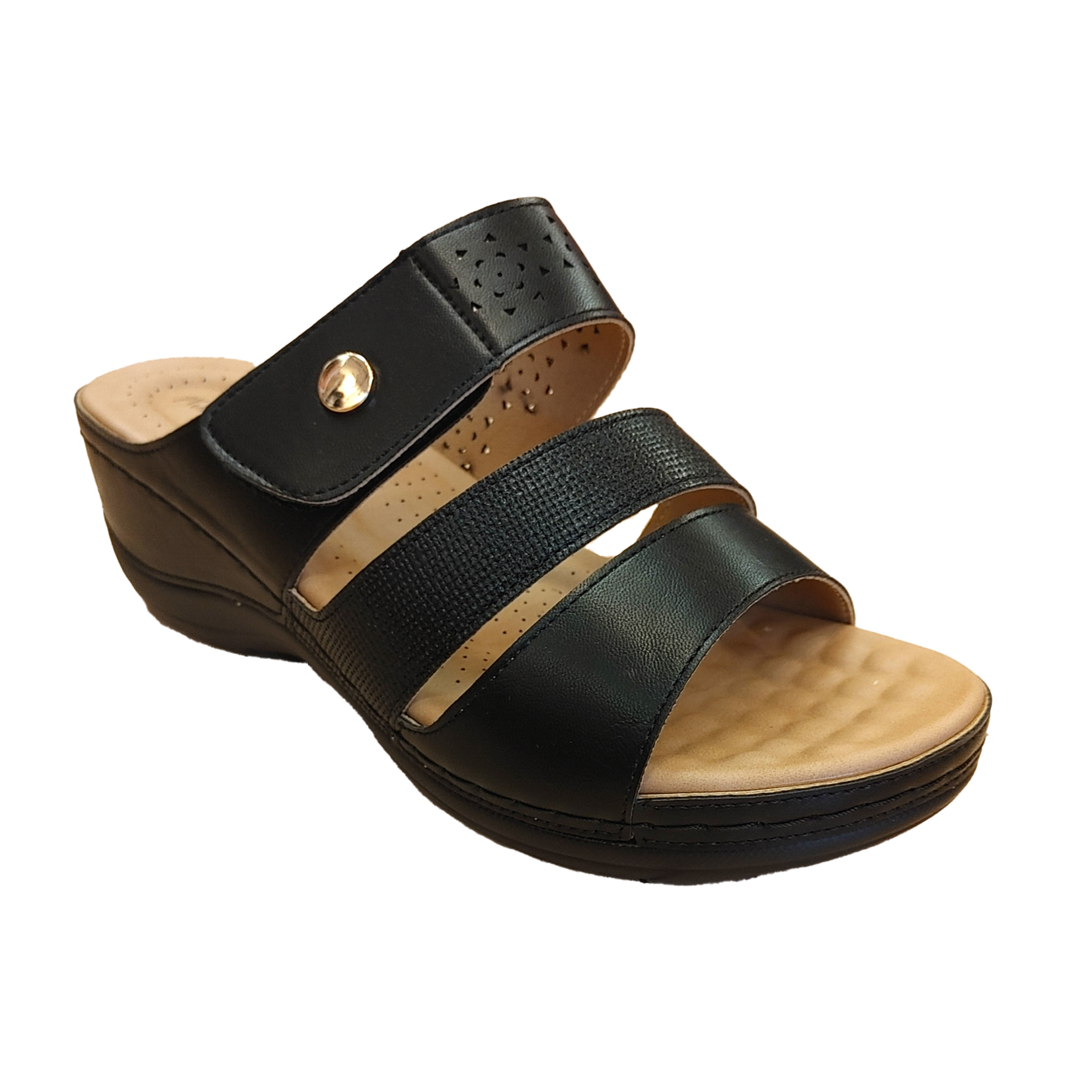 Miss Sweet Miss Sweet ladies wedge open toe sandal with velcro adjustment, sandals