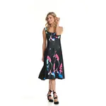 Mode Gitane Ladies sleeveless 3/4 length dress with side panels