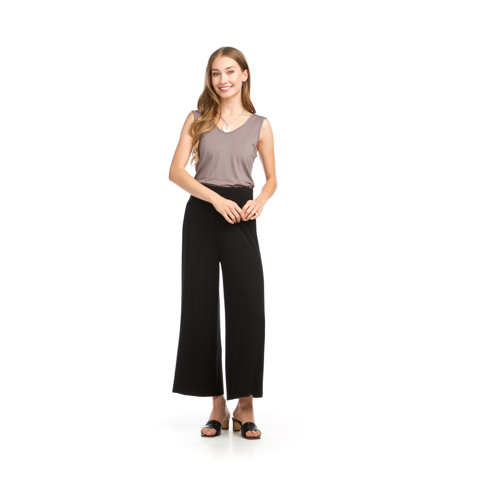 Papillon Papillon ladies bamboo knit culotte wide leg capri pant, pants, capris, women's pant, ladies capri