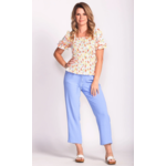 Pink Martini Light blue light weight pant with elastic draw cord waist