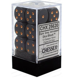 Chessex Brique de 12 dés - Gris/Bronze opaque