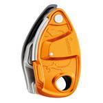 Petzl GRIGRI + assisted braking belay device, with anti- panic feature orange -