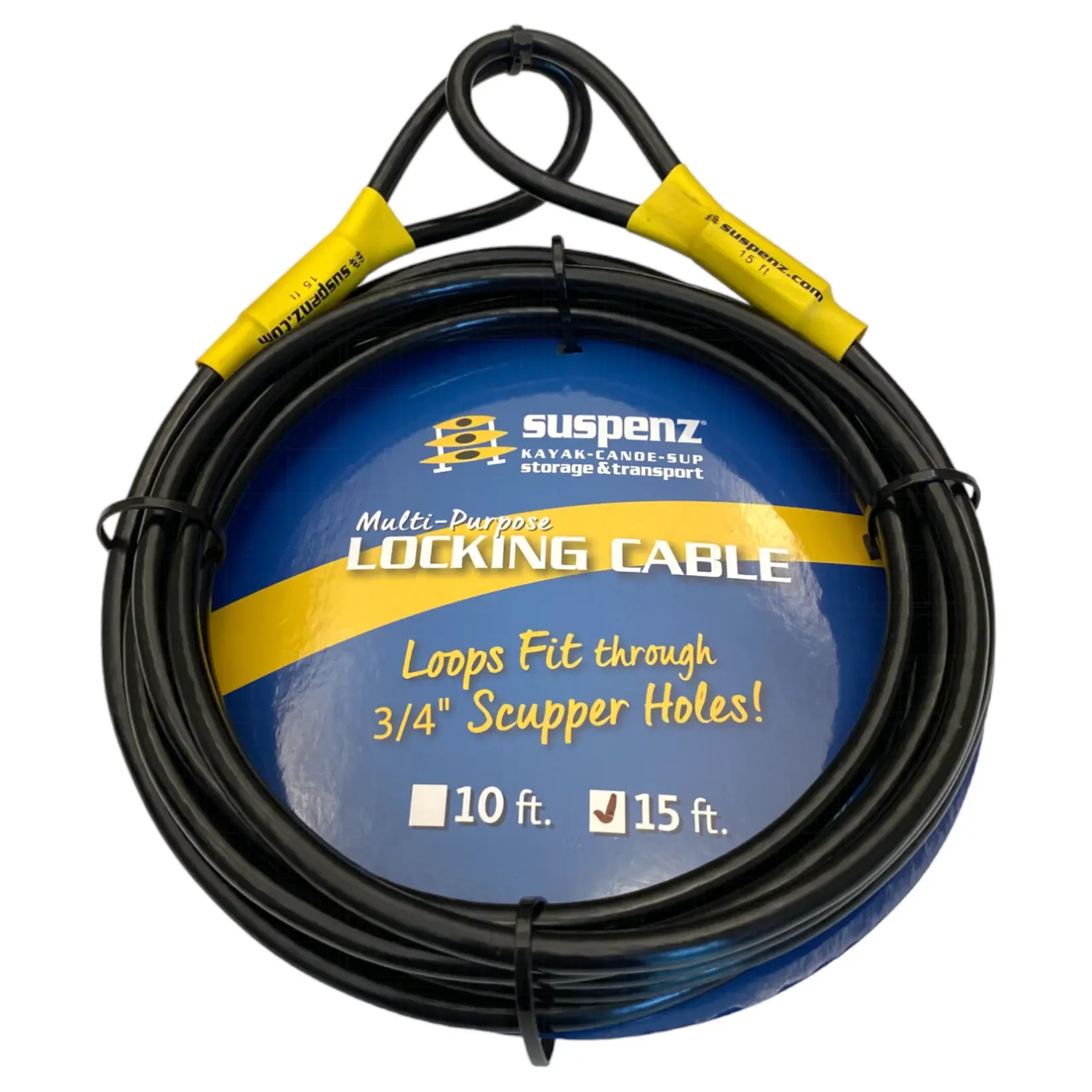 Suspenz Single Multi-Purpose Locking Cable, 15'