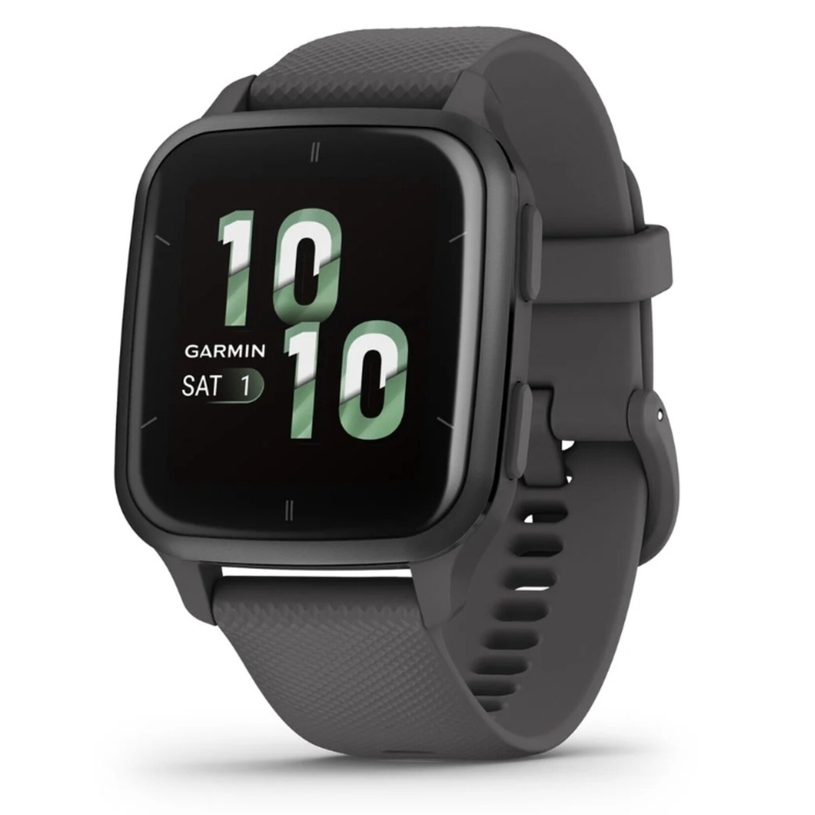 Garmin Venu Sq 2, Slate Aluminum Bezel with Shadow Gray Case and Silicone Band