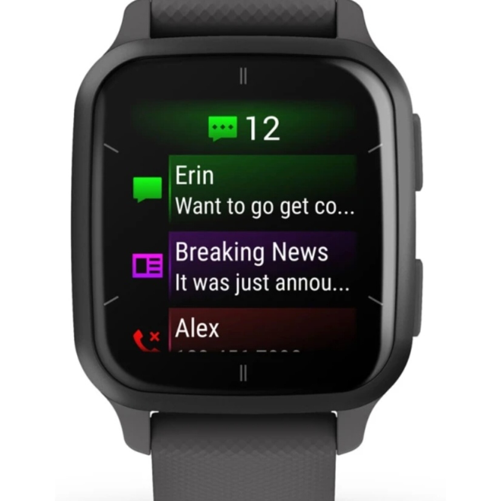Garmin Venu Sq 2, Slate Aluminum Bezel with Shadow Gray Case and Silicone Band