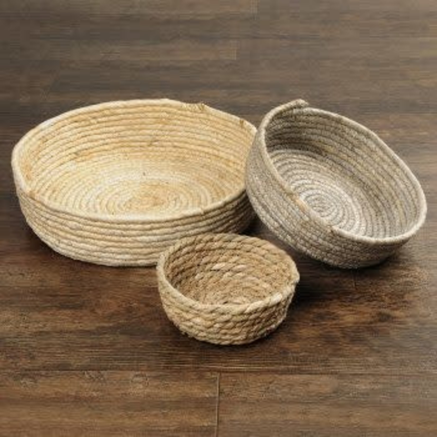 Corn Husk Rope Basket Trays