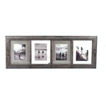 4 Picture Wood Frame w/Hooks